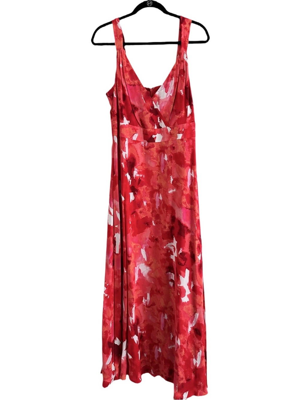 Donna Karan Red and White Printed Dress